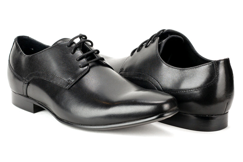 Reading - Regal Men's Dress Black Leather Lace Shoe Plain Toe Thin Ele ...