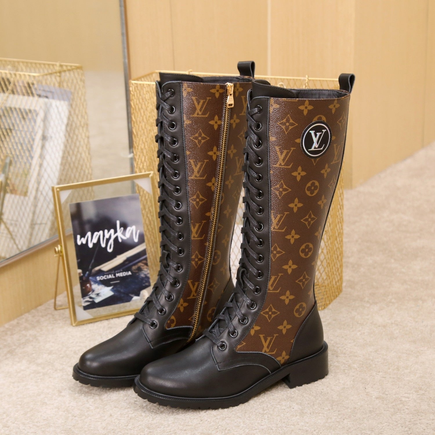 LV Louis Vuitton Women's Leather Boots Shoes