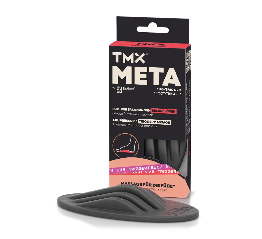 Der TMX META FUẞTRIGGER - Produkt und Verpackung