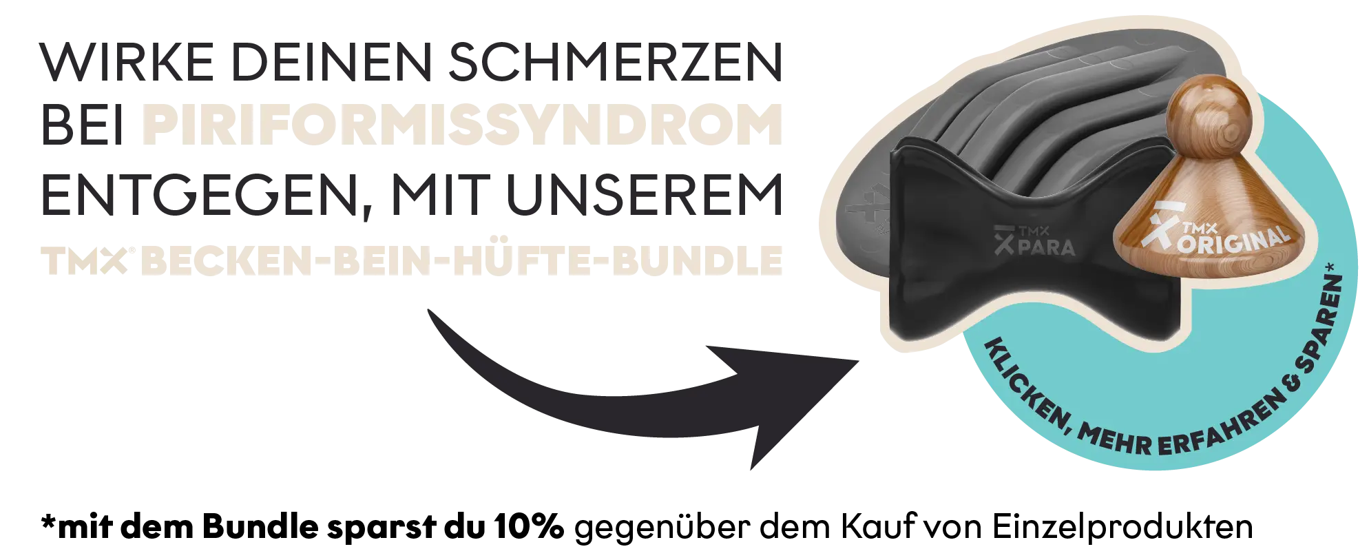 Die TMX Produktempfehlung bei Gesäßschmerzen und Piriformissyndrom: Das TMX Becken-Bein-Hüfte Bundle