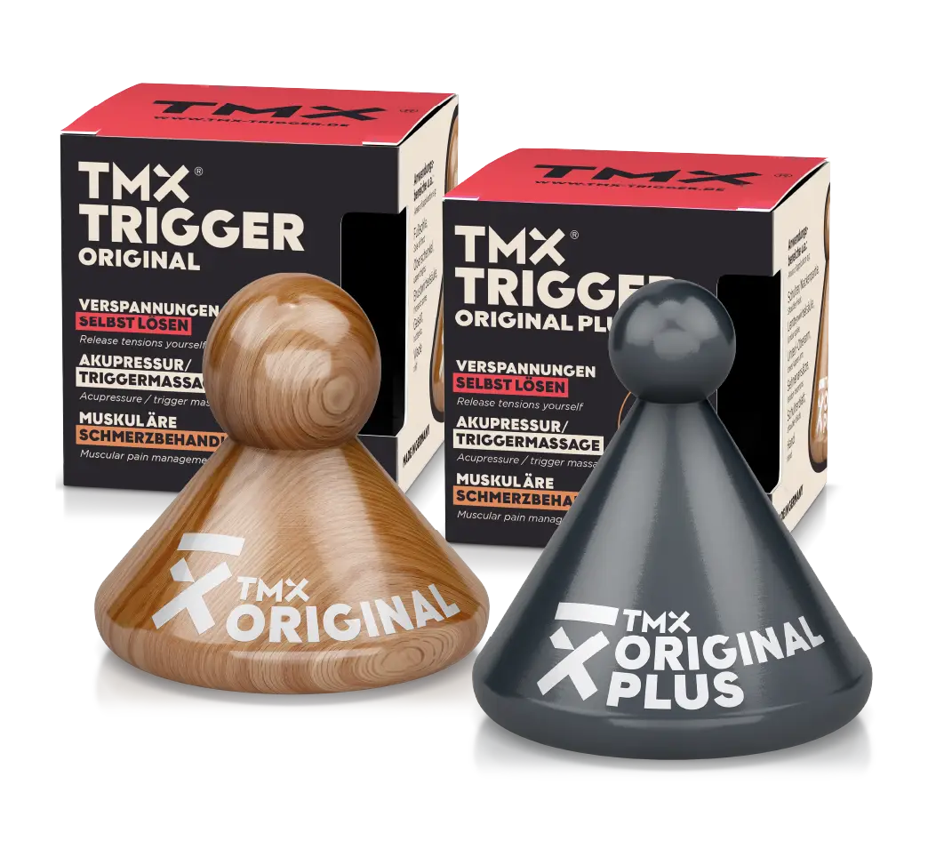 TMX SCHULTER- und ARM TRIGGER mit TMX BEIN TRIGGER Set - Produkt und Verpackung