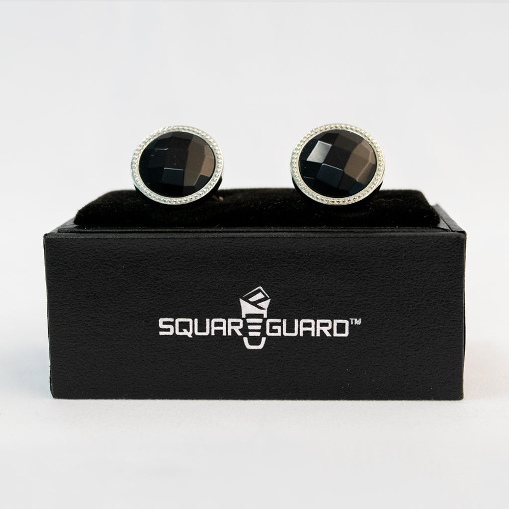 Black Round Cufflink