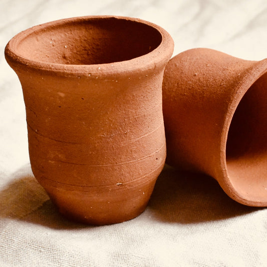 Collection Terracotta - Handmade Clay cup for chai - Set of 5