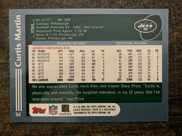 2006 Playoff Classic Signatures Brad Smith #’ed 54/100 Jets