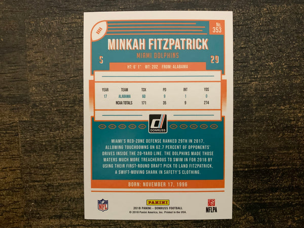 : 2020 Donruss Football #152 Mike Gesicki Miami Dolphins