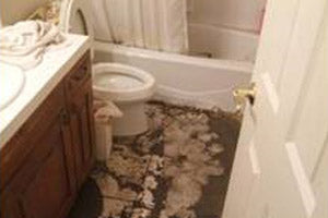 Sewage flooding in a home