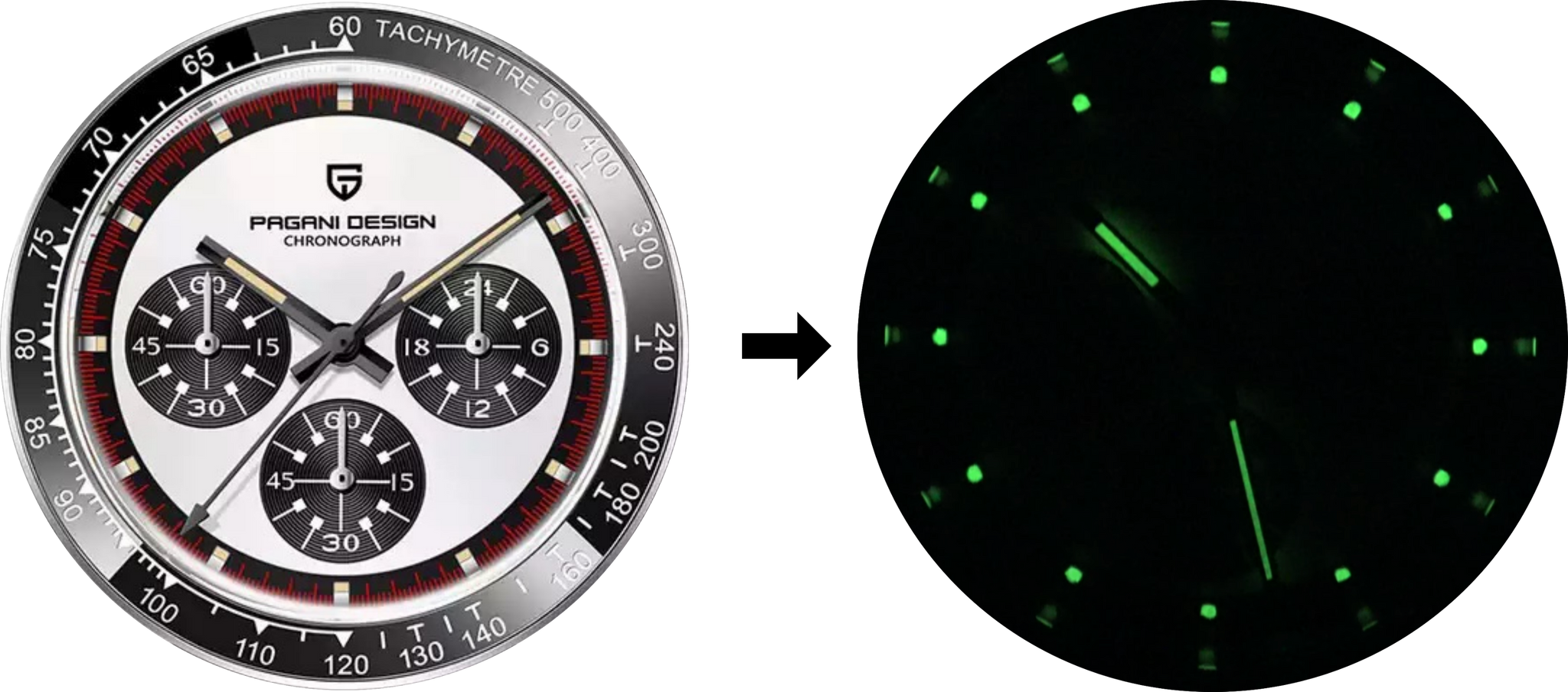 Luminiscencia Pagani Design 1676. Reloj de hombre