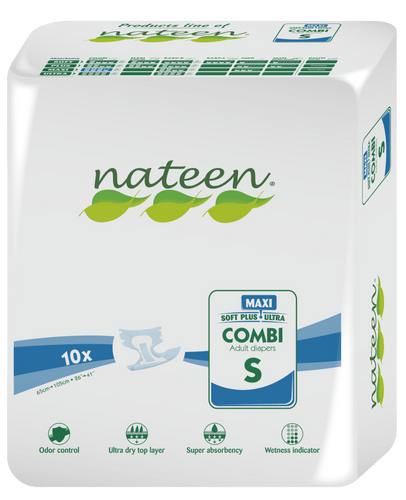 Nateen Combi Maxi - Pañales para adultos, unisex, desechables, para  incontinencia, con pestañas para hombres y mujeres, pañales de máxima  absorción