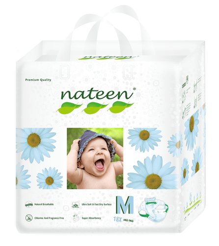baby wipes nateen canada premium diapers biodegradable sustainable eco-living ecofriendly Quebec size medium 18