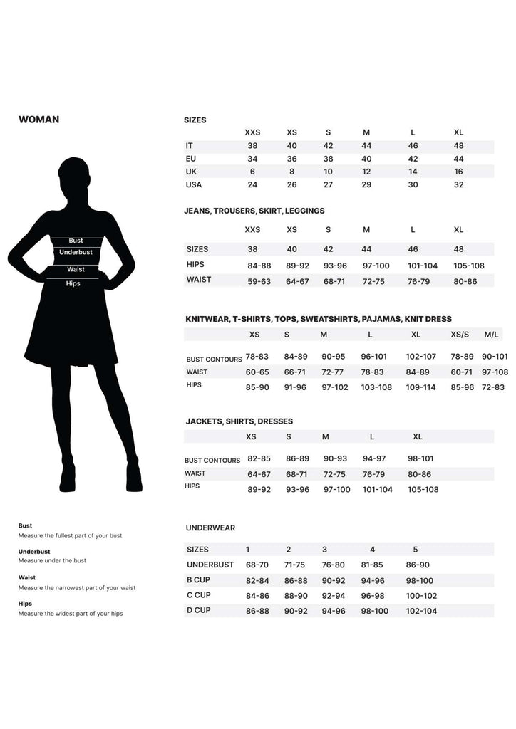 Size Chart for Women – Terranova Philippines