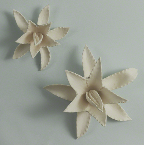 Agave Wall Sculptures - Matte White - Pezzo Bello Interiors