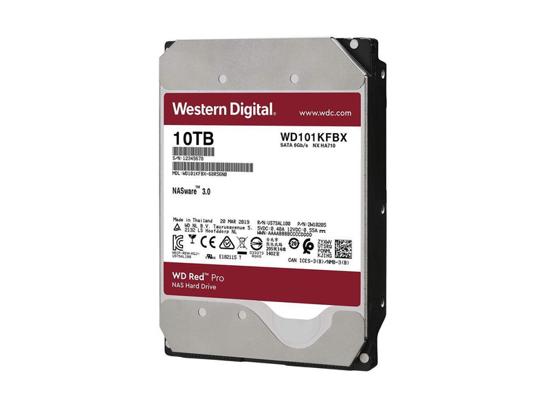 WD Red Pro 10TB 7200 rpm SATA III 3.5" Internal NAS HDD, 256MB Cache