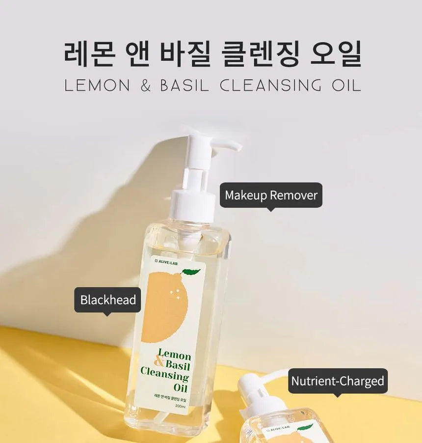 ALIVE LAB_Lemon & Basil Cleansing Oil 200ml_1