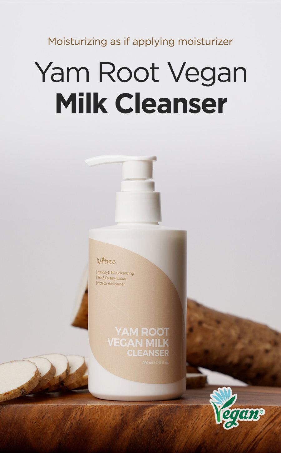 Isntree_Yam Root Vegan Milk Cleanser 220ml_1