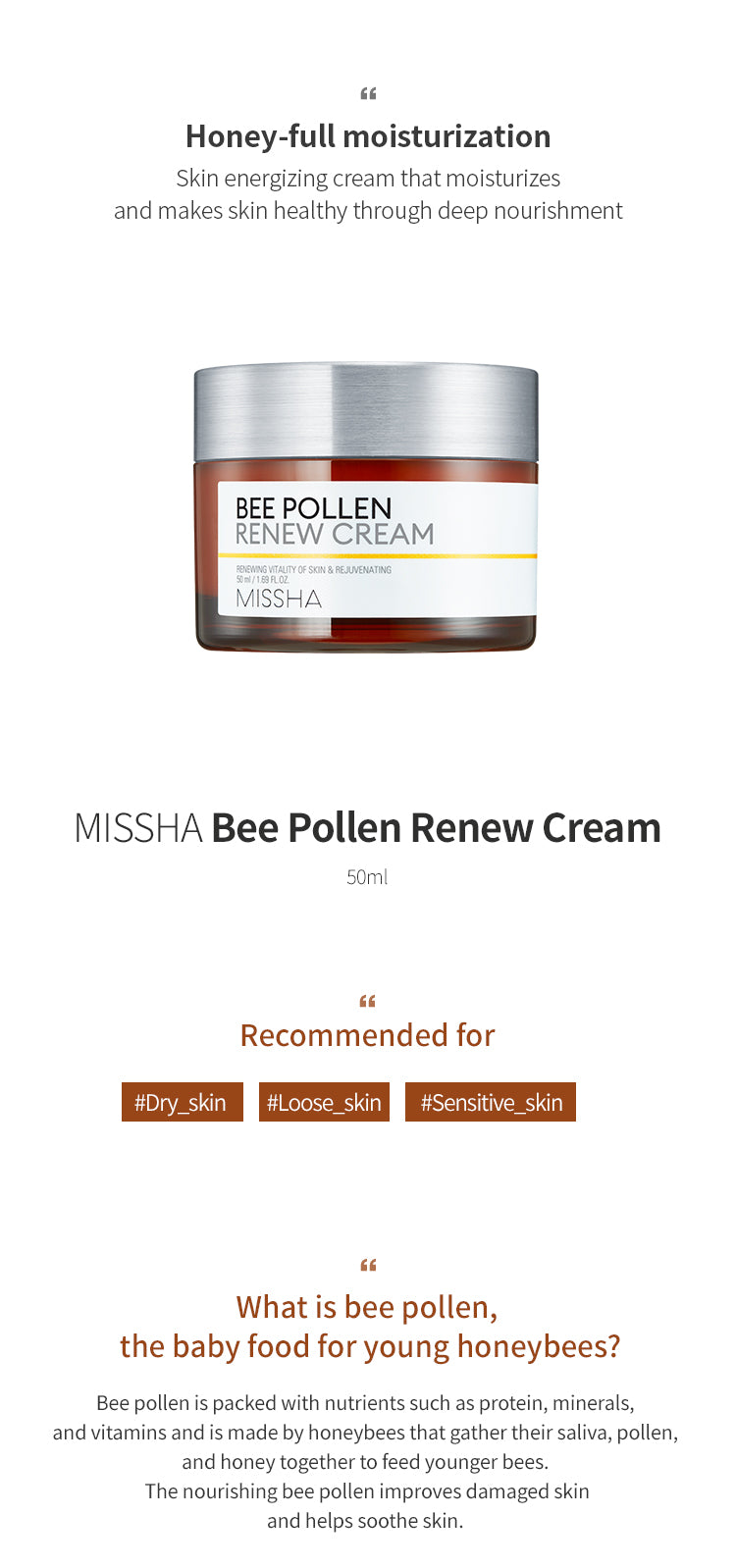 Missha_Bee Pollen Renew Cream 50ml_1