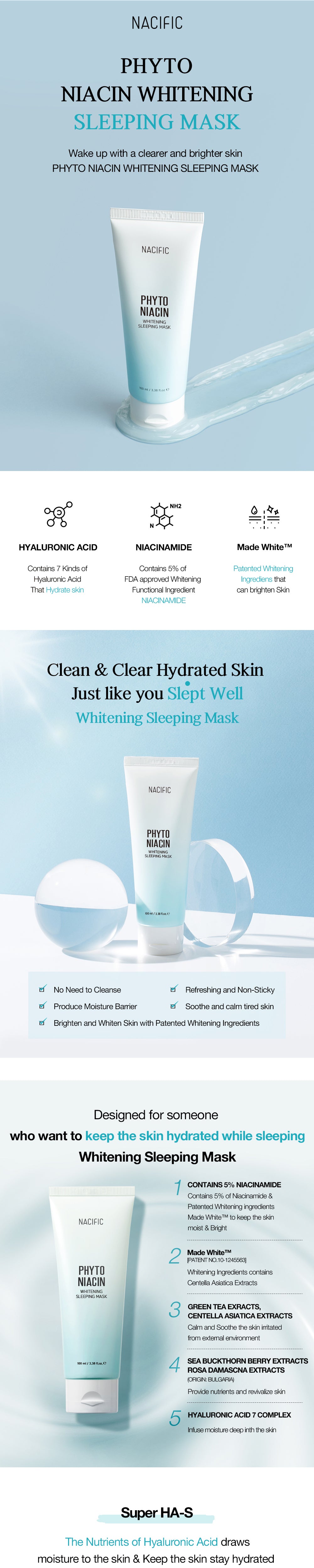 NACIFIC_Phyto Niacin Whitening Sleeping Mask 100ml_1