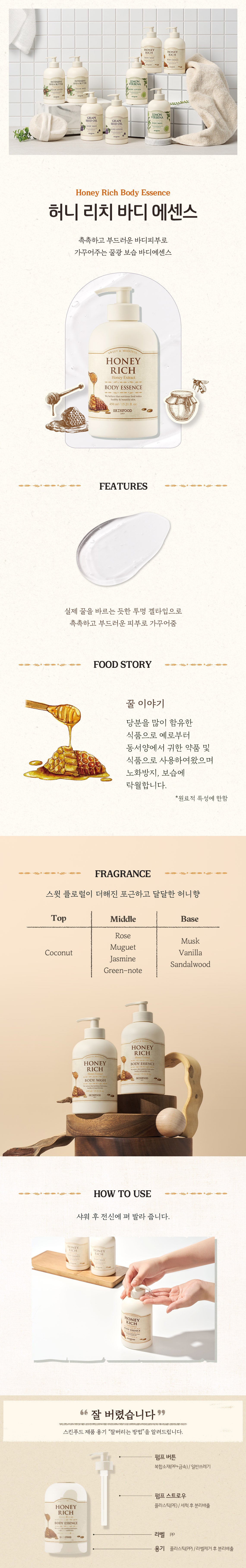 SKINFOOD_Honey Rich Body Essence 450ml_1