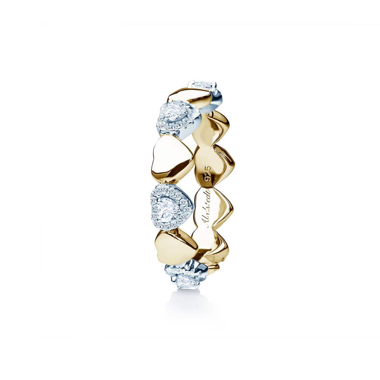 loving heart band ring