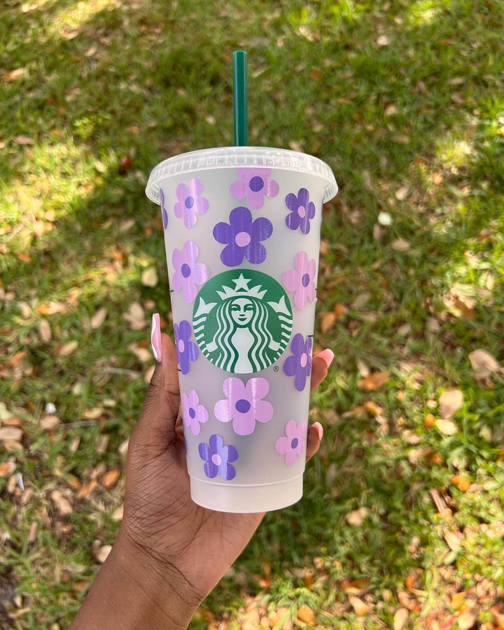 Hand Painted Cherry Blossom Custom Starbucks Cold Cup Any Flower/name You  Want!