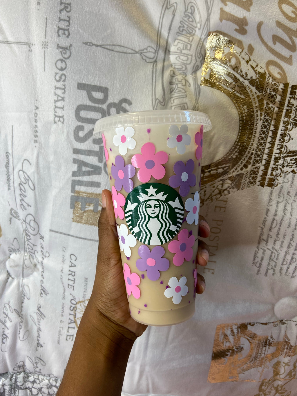 Hand Painted Cherry Blossom Custom Starbucks Cold Cup Any Flower/name You  Want!