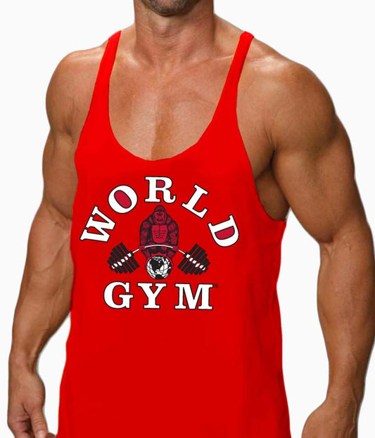 Camiseta Manga Corta World Gym Classic Gris - PonteMASfuerte