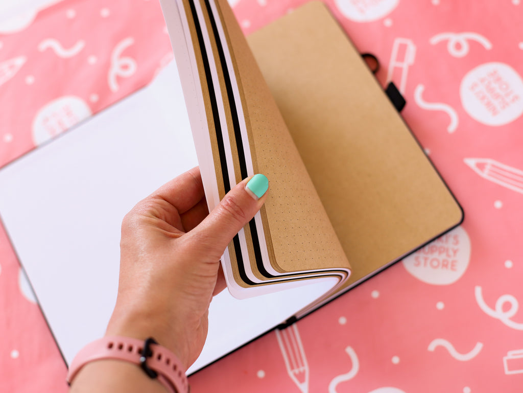 Colored Pencils and Dot Grid Journals