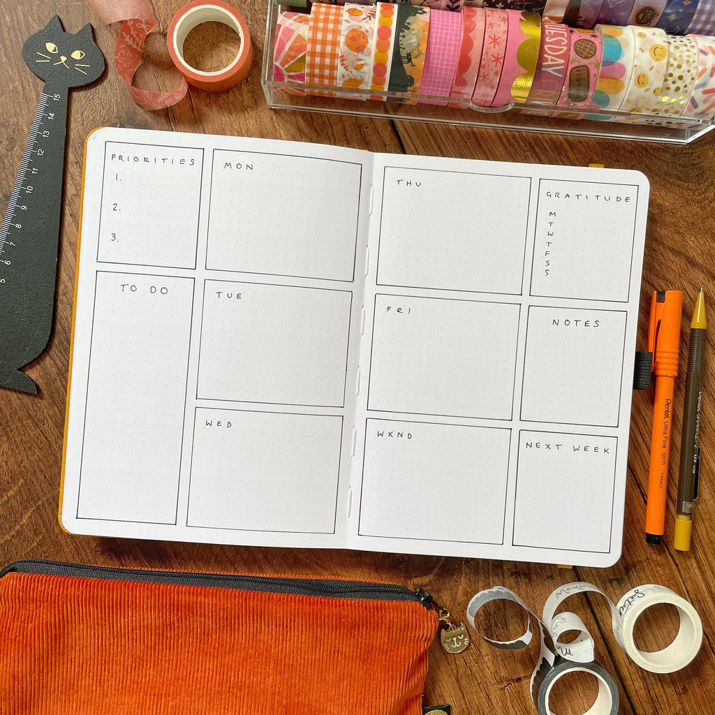 stationery, weekly spread and bullet journal - image #6847471 on