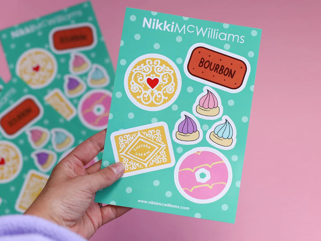 Nikki's supply store biscuit lovers vinyl sticker sheet
