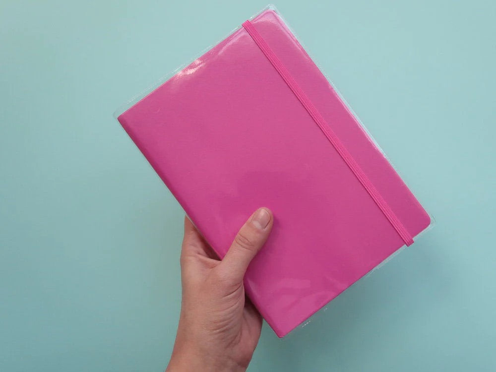 clear plastic bullet journal cover