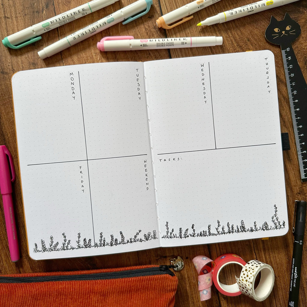 9 Quick and Easy Ways to Decorate Your Bullet Journal Spreads | Nikki's ...