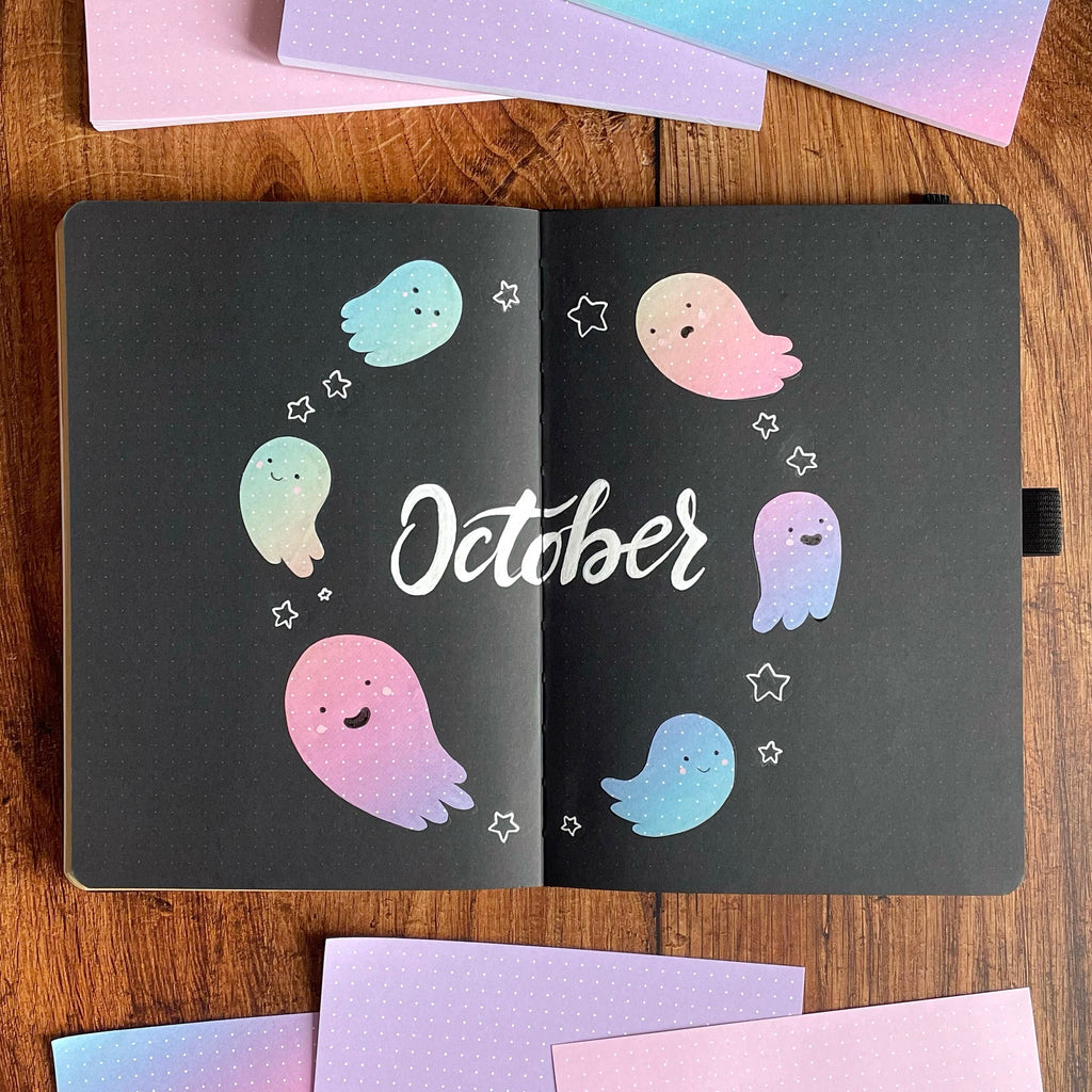 pastel ghosts bullet journal theme