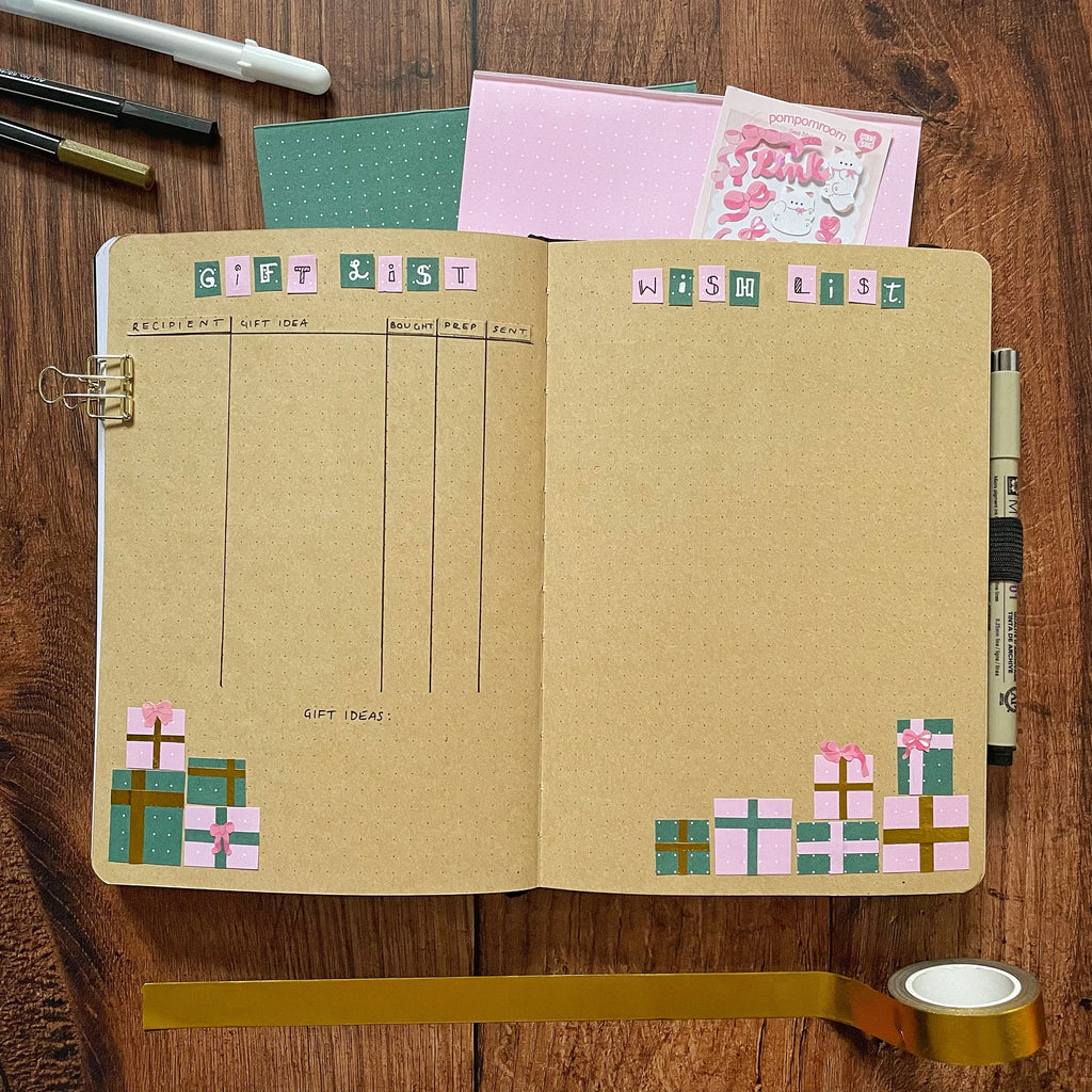 Bullet Journal Christmas Gift List