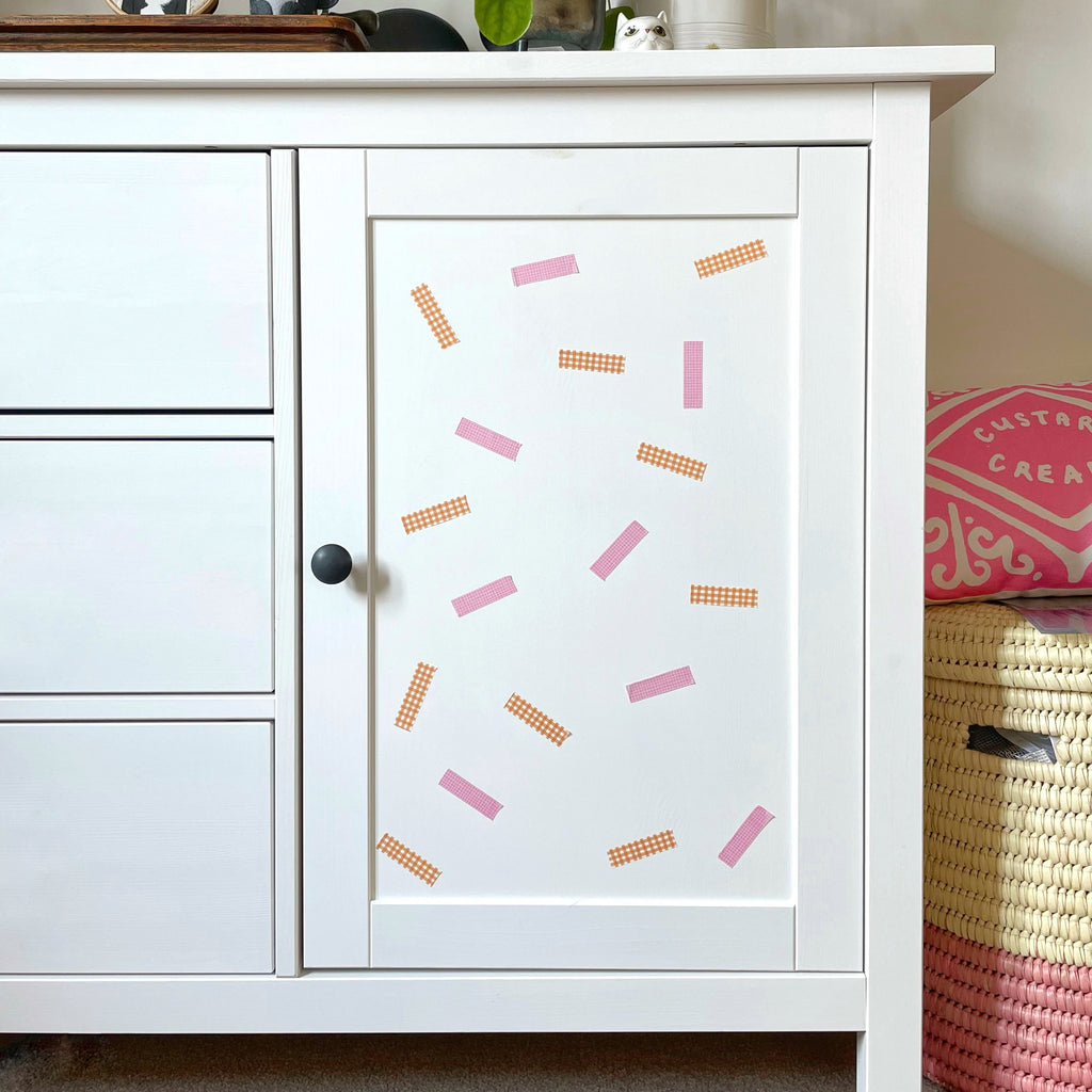 Nikki's Supply Store Blog - Washi Tape Ideas - Confetti Furniture Decoration