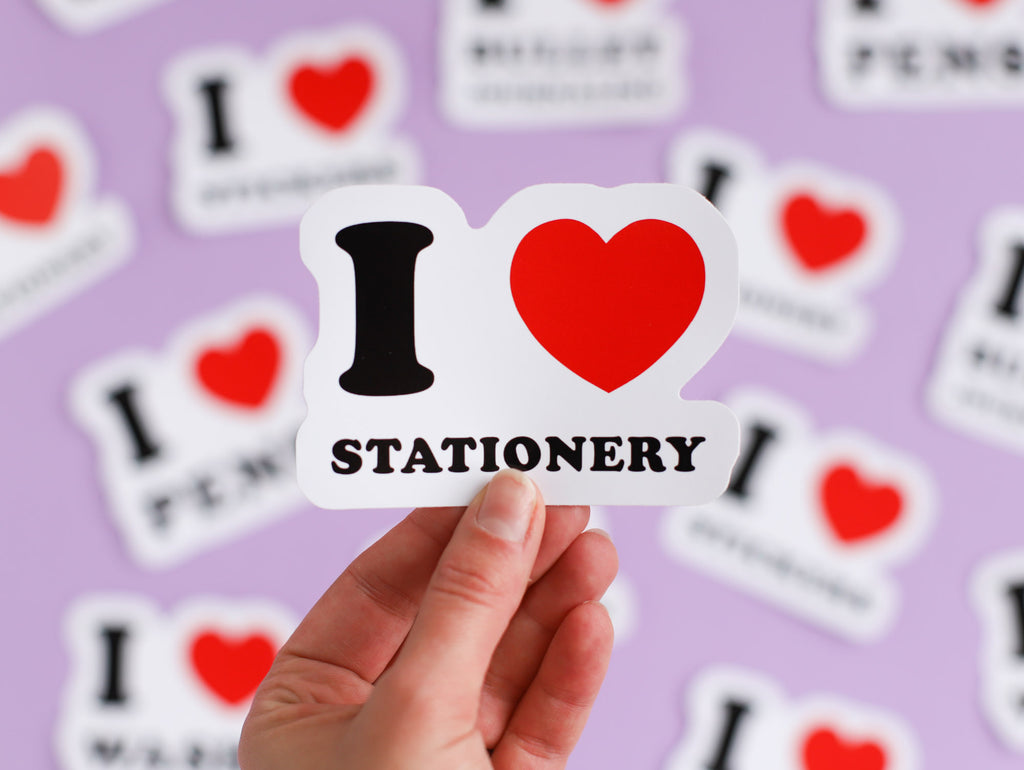 I Love Stationery Sticker