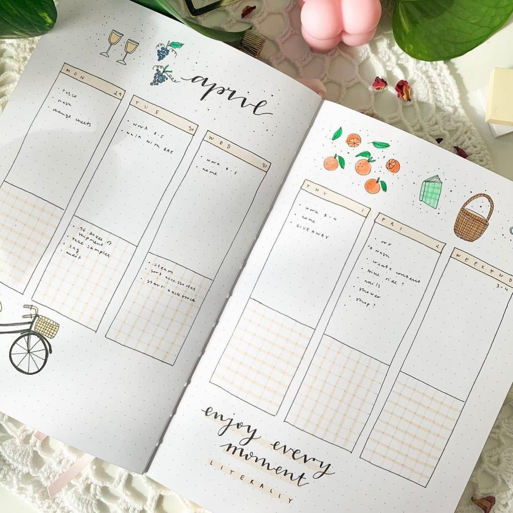 @anchevadesigns picnic bullet journal theme