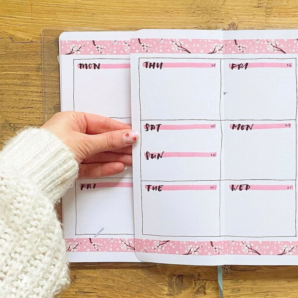 @nikkissupplystore cherry blossom bullet journal theme