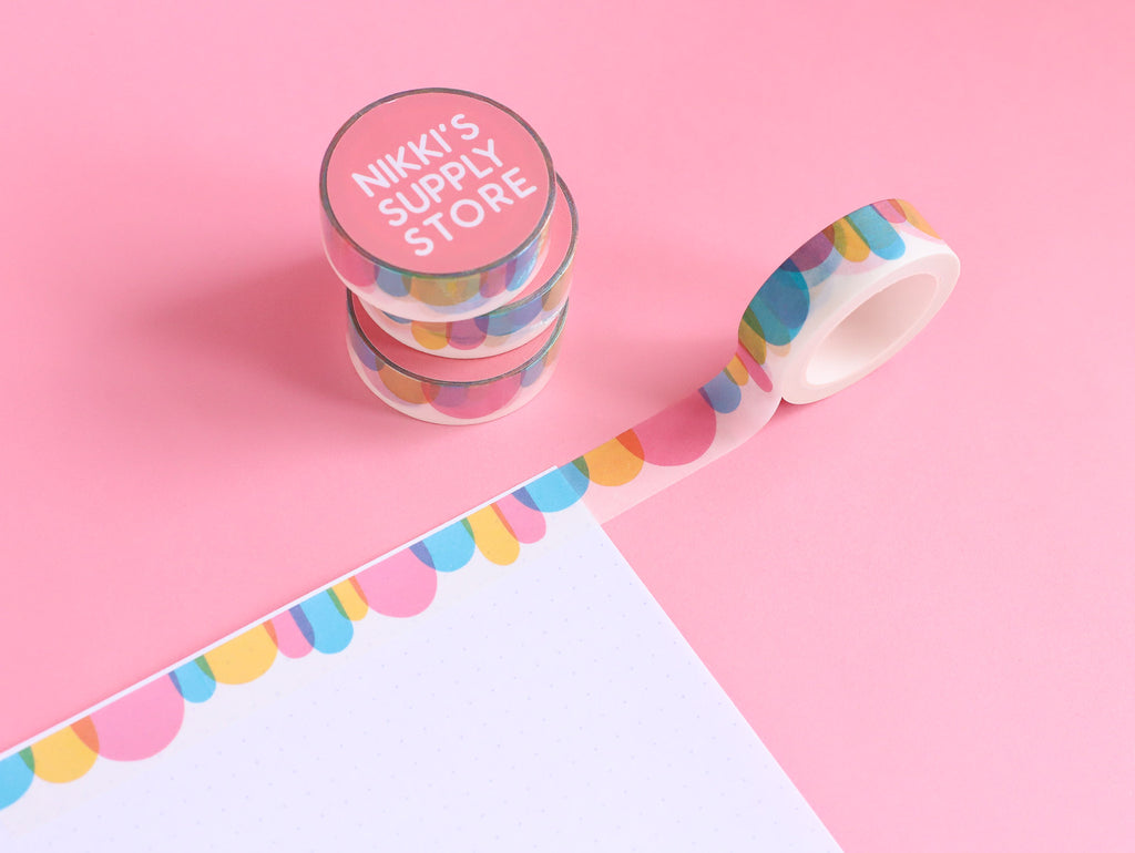 pastel pink grid washi tape – Leelajournals