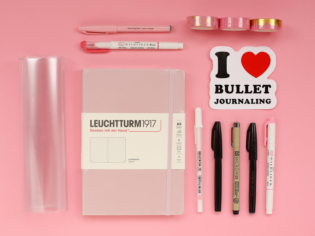  Bullet Dotted Journal Kit with Gift Box - 75pcs Journaling  Supplies Set Including 192 Numbered Pages A5 Notebook, Colored Pens,  Stickers, Stencils, Washi Tapes, Small Envelopes and Accessories (Gray) :  Office Products