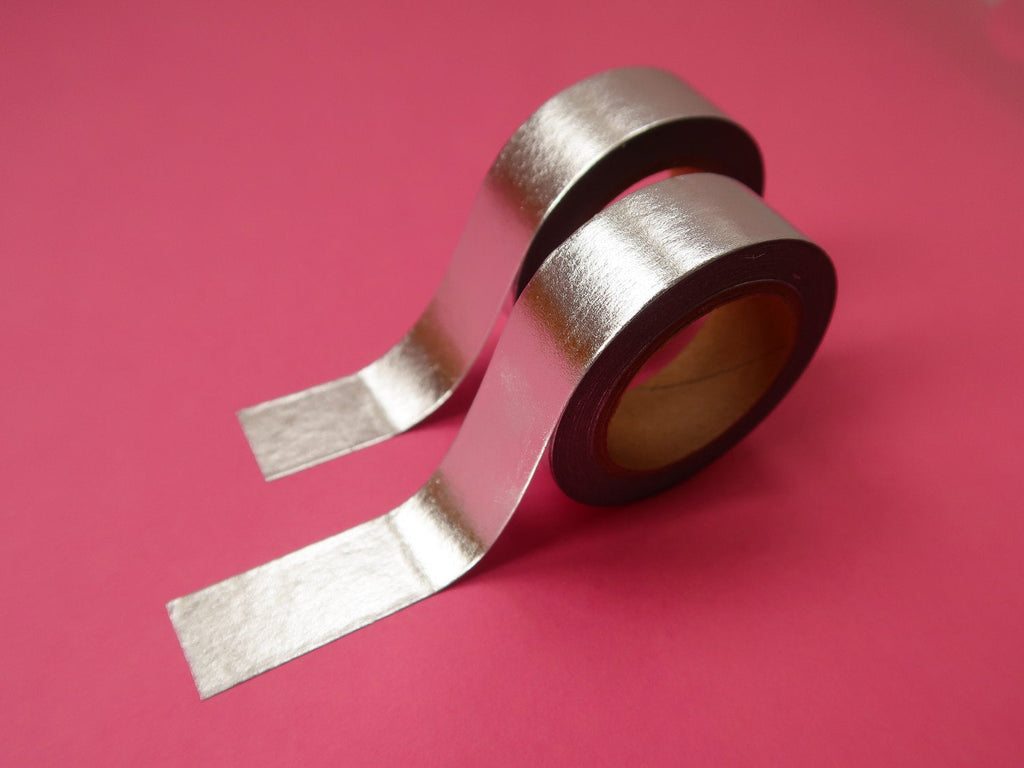 8mm/15mm x 5m Rose Gold Foil Washi Tape @ Raw Materials Art Supplies