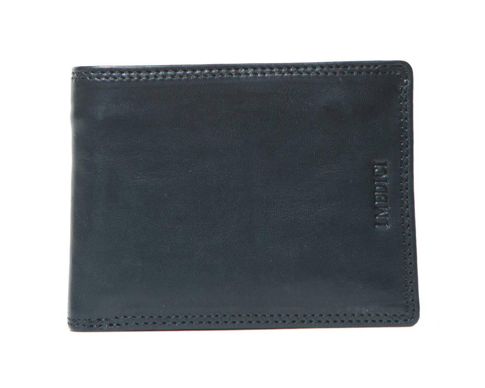 Classic men's Italian leather bifold wallet