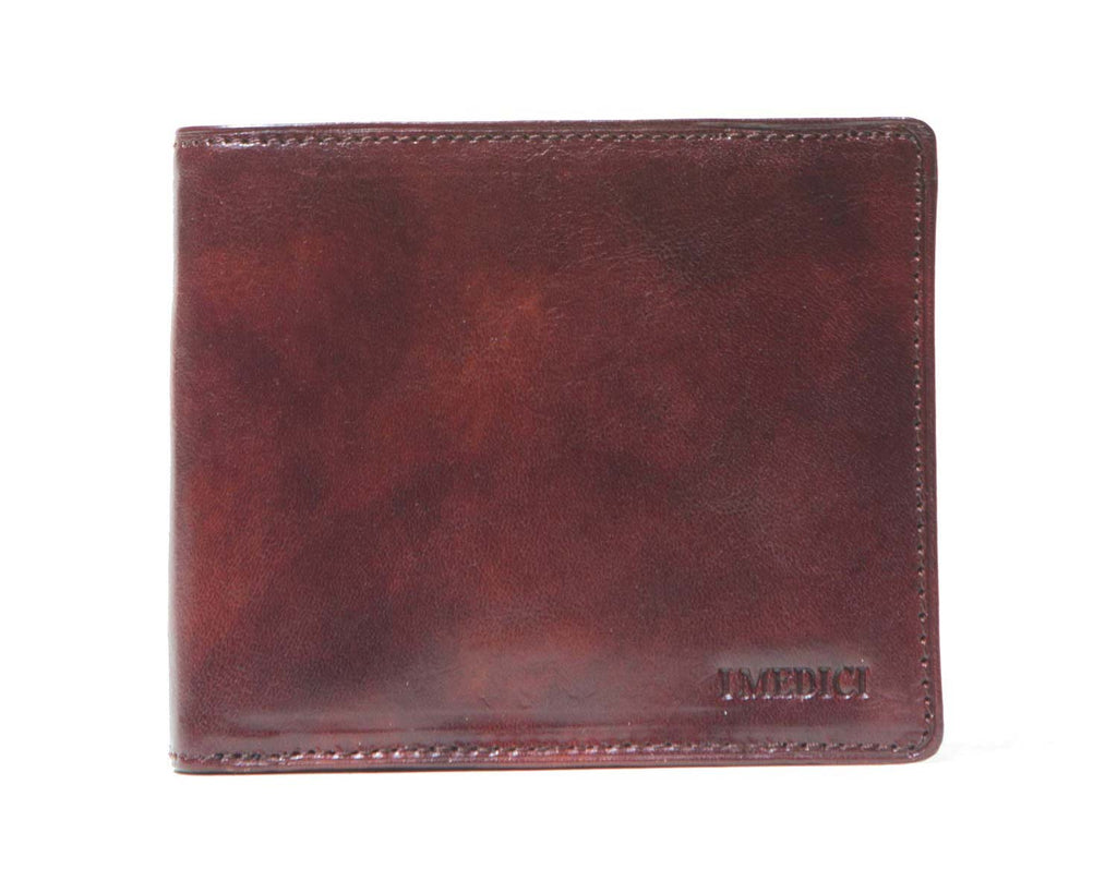 Cool Leather Mens Slim Leather billfold Wallet Men Small Bifold Wallet