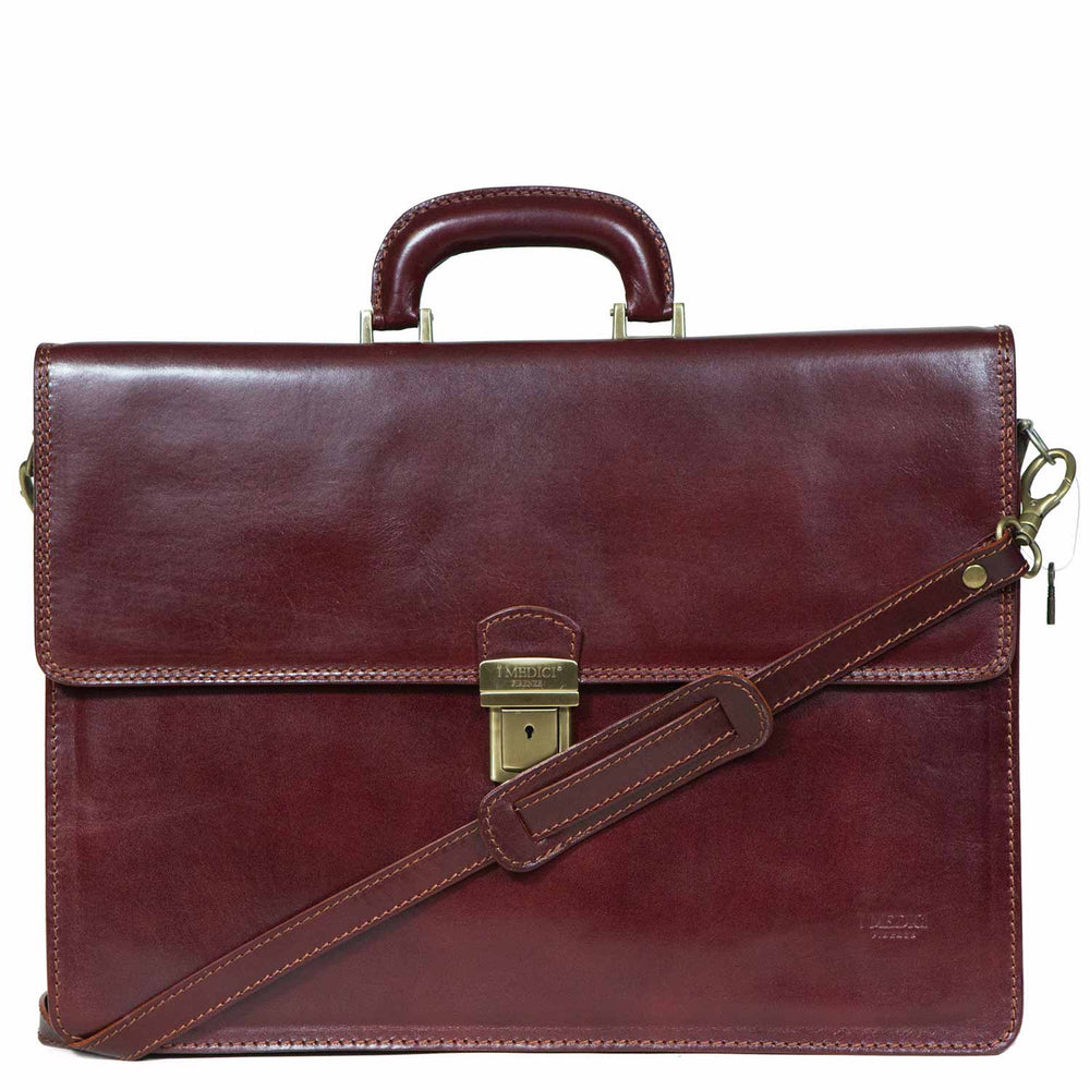 Florentine Italian Leather Briefcase, Business Bag