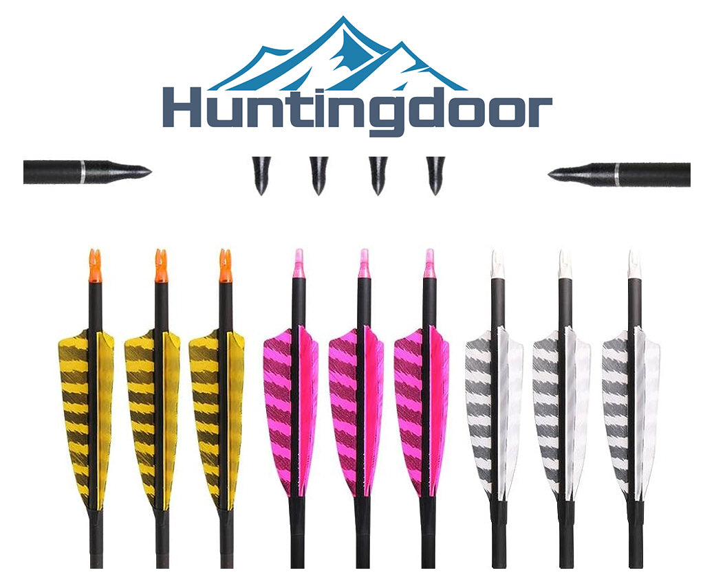  e5e10 Wooden Arrows Archery Handmade Arrows 33inch Shaft with  Turkey Feather Fletching for Recurve Bow Longbow Hunting Practice 12PACK  (Black) : Sports & Outdoors