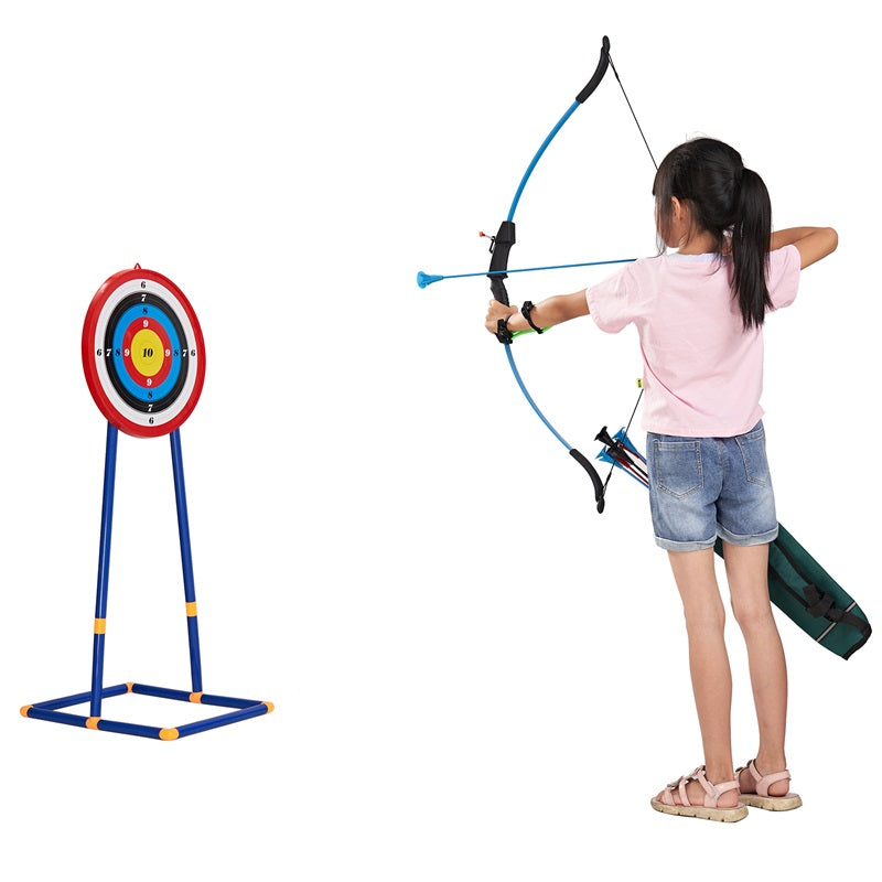 Kids Takedown Black/Blue/Red Archery Bow with 4 Sucker Arrows