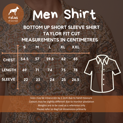 Sizing Guide Men Rolas Pet Boutique