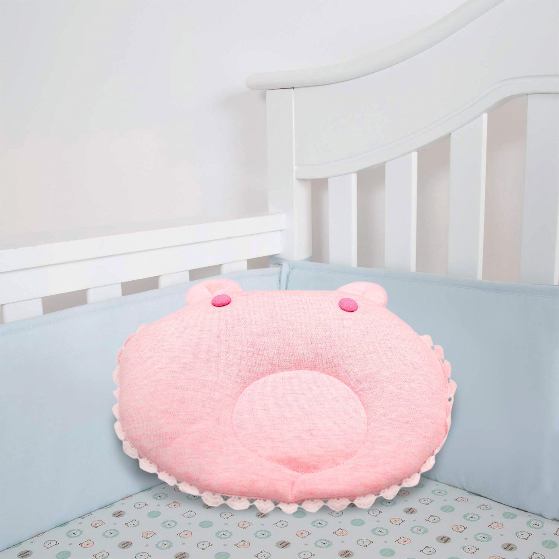 Baby Moo Memory Pillow Set Pink / Round / 0-24M Pink Round Pillow Set
