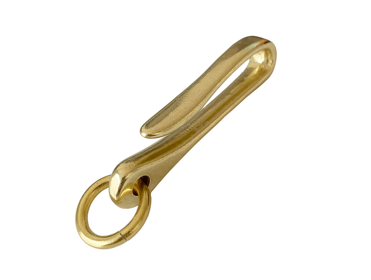 Dog Leash Collar Clip - Swivel Round Base - (Solid Brass)
