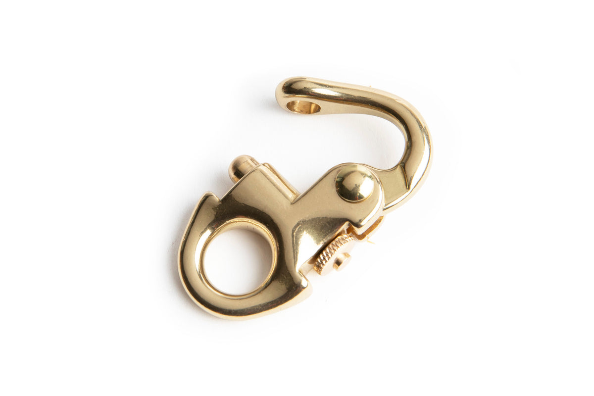 Keychain Fish Hook Hardware (Solid Brass)