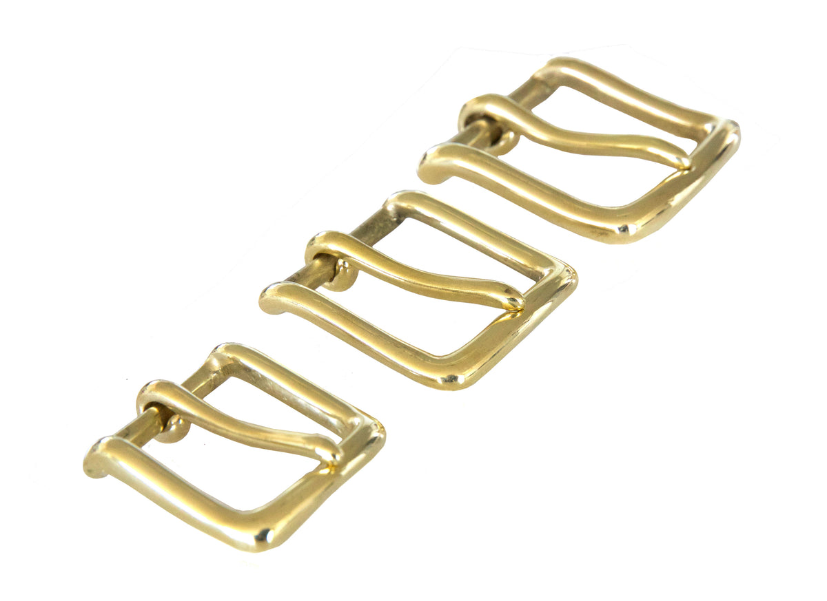 Solid Brass Twist Belt Buckle (1.5) – Hand and Sew Leather