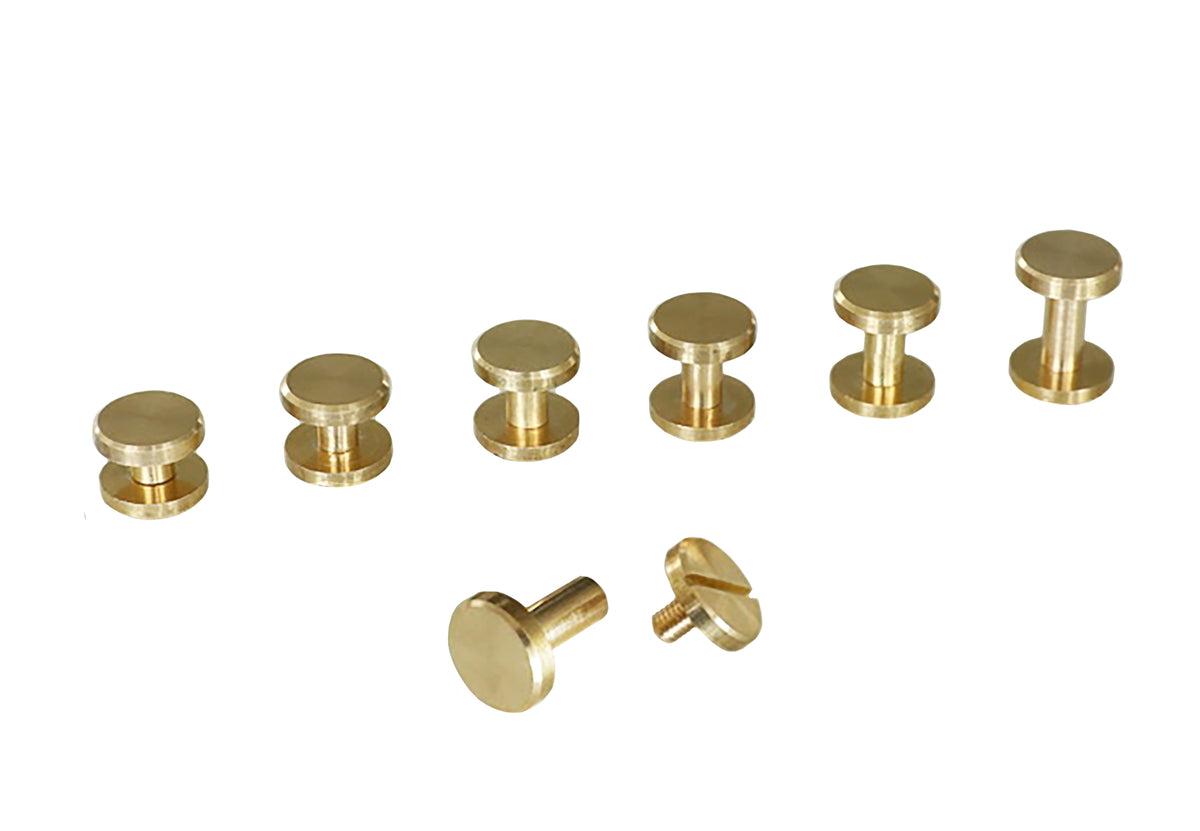 Buckleguy Solid Brass Chicago Screws for Leather, Belts, Handbags, Crafts & Accessories | Nickel Matte | 3/8 (CS7705-0G-NMR2-50)